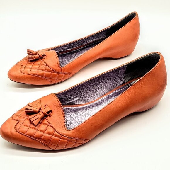 Anthropologie Pilcro and the Letterpress Leather Flats with Tassels - Picture 3 of 7